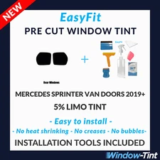 EasyFit Static Pre Cut Tint & Tools For Mercedes Sprinter Doors 2019+ 5% Limo