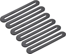 6 PCS Straight Mending Plates Steel Joining Brackets for Repair 4.3 Inch Black