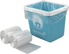 Cand Clear Trash Bags Bulk - 1500 Count Garbage Bags 4 Gallon Small Trash Bag