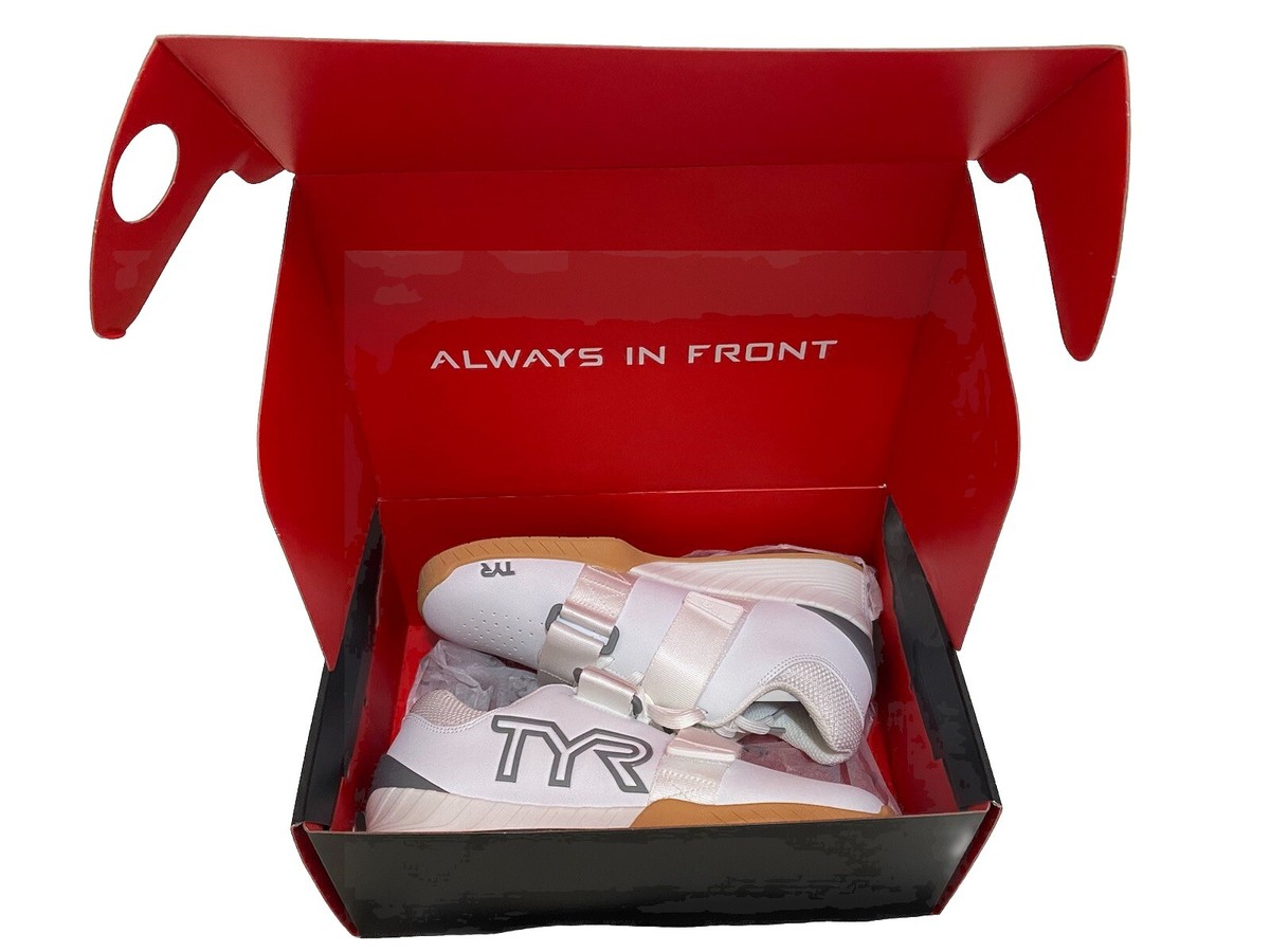 TYR L-1 Lifter 543 White Gum Weightlifting Shoes Men's US 6