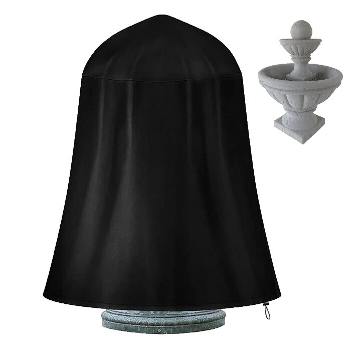 Pájaro negro fuentes al aire libre