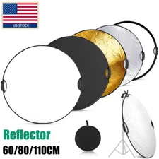 US 23"43" 5 in 1 Foldable Round Light Diffuser Photography Collapsible Reflector