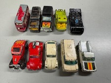 Lot of 10 Vintage Diecast Mixed Variety Cars Vehicle: HW Matchbox Lesney Yatming