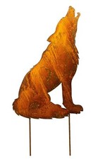 Edelrost Deko Wolf Metall Rost Deko für Garten, Balkon oder Terrasse Wolf Figur