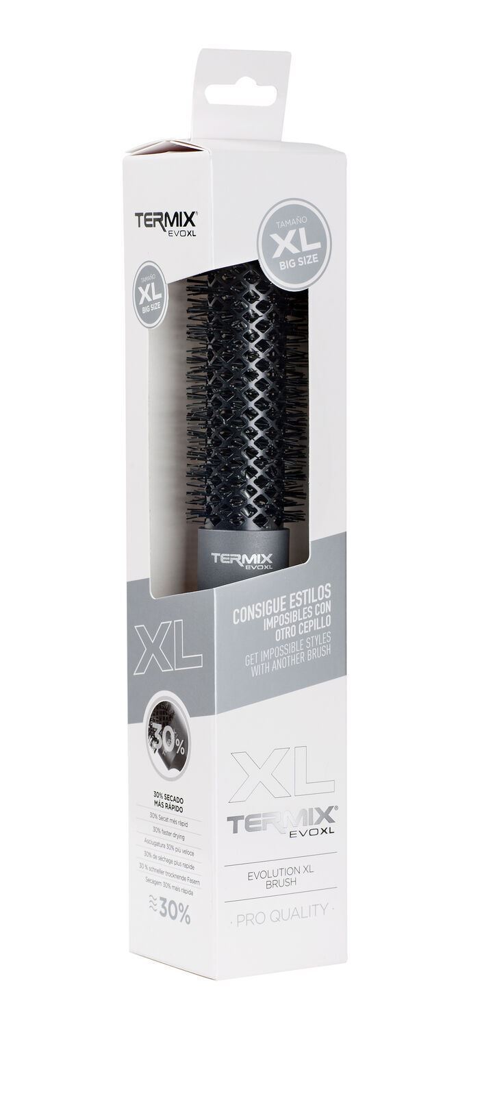 Termix Evolution Xl Round Hairbrush 28 Mm, 3Cm Longer- Hairbrush With Ionized Fibers And A 25% Extra Surface For Faster Drying - Image 2