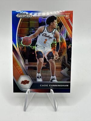 2021 Panini Prizm Draft Picks Red White Blue Prizm Cade Cunningham #1