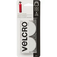 VELCRO(R) Brand Industrial Strength Coins 1-7/8" 4/Pkg White