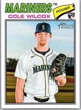 2025 Topps Heritage Cole Wilcox Seattle Mariners Base Card Rookie RC NM #155