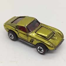 Vintage Johnny Lightning Topper 1969 Custom Ferrari Lime W Red Interior