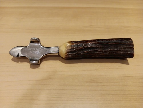 Vintage Hemmeter Cigar Co Detroit Stag Handle Cigar Box Opener Tool Hammer