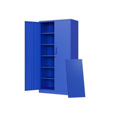 Letaya Metal Garage Storage Cabinets with Lock Door and Adjustable Shelves, S...