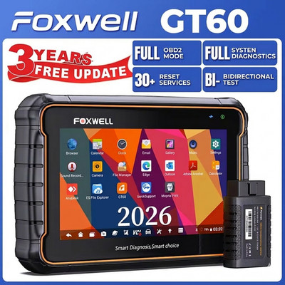 Foxwell GT60 BT Diagnosegerät OBD2 Scanner DPF RDKS Injektor Öl EPB ABS