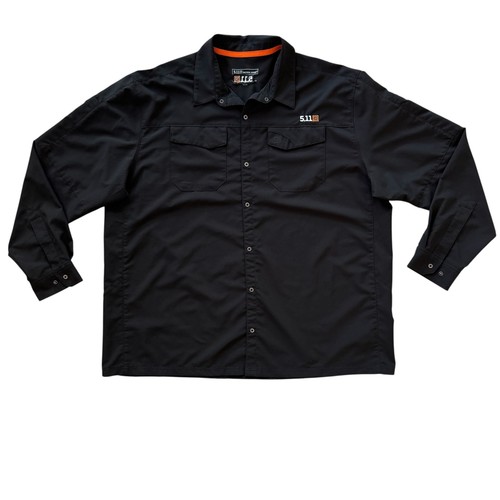 5.11 Tactical Freedom Flex 3XL Black Long Sleeve Snap Men's Workwear Shirt