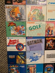 Lot 50 Nintendo NES Instruction Manual Booklet Dig Dug Command Bugs Bunny Batman