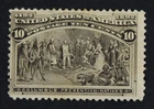 CKStamps: US Stamps Collection Scott#237 10c Columbian Mint H OG Spot Thin