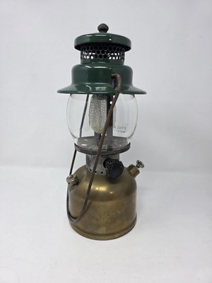 Vintage Coleman Lantern Model 242C  Single Mantle Brass WORKS
