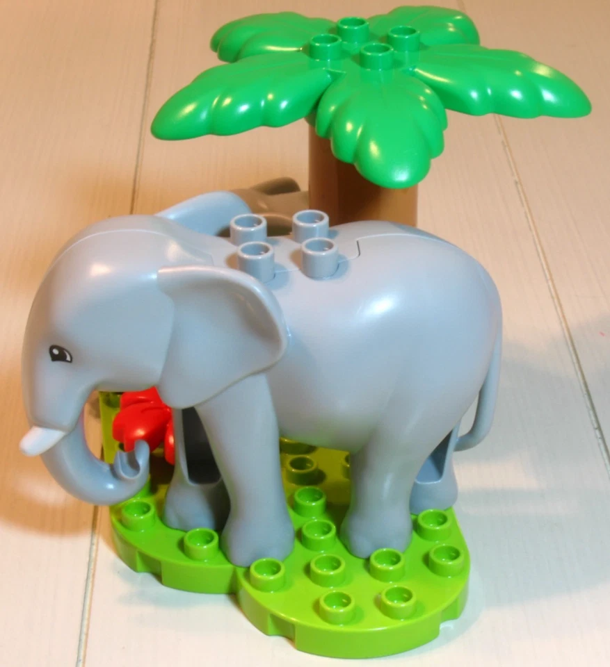 LEGO Duplo Mom Elephant & Baby Family Nature Scene Wildlife Wild Animal Lot - Image 2 of 4