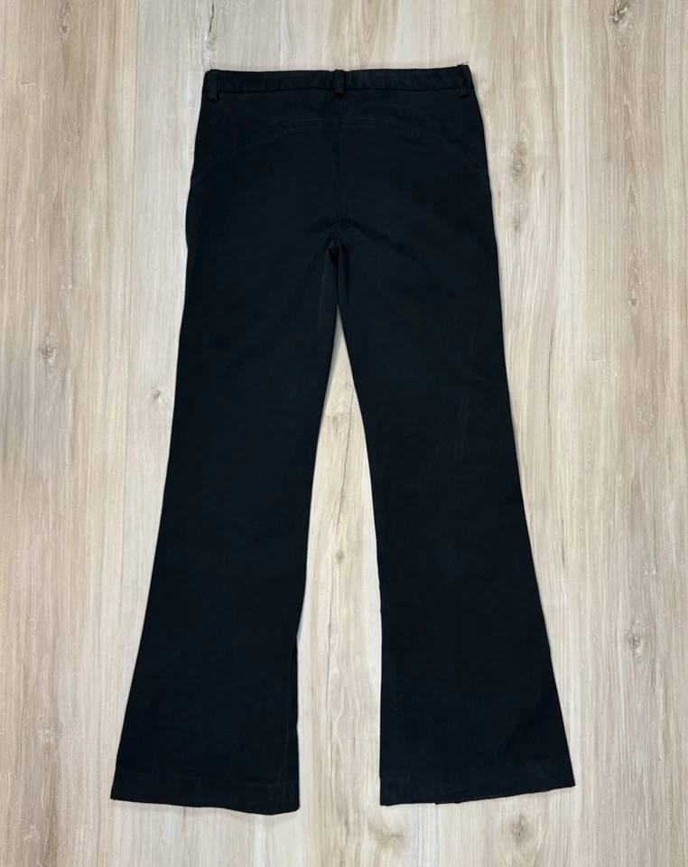 Theory 斜纹踢喇叭裤纹理两个口袋弹力黑色 24.5x28 英寸 00 码 — 第 4/4 张图片