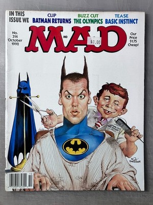 MAD Magazine No 314 October 1992 Batman Returns Basic Instinct Cover Vintage