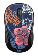 Logitech Mouse M317 Forest Floral Pink Mini Wireless Very Good