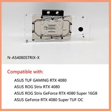 Granzon GPU Water Block For ASUS RTX 4080 Super TUF GAMING/4080 ROG Strix