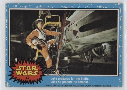 1977 OPC Star Wars #47 Luke prepares for the battle — Raw