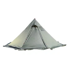 Spacious and Stable Pyramid Tent for Outdoor Adventures with Cooking Features