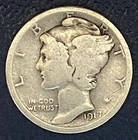 1917 P Mercury Winged Liberty Head Dime 90% Silver 4