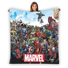 Marvel Comics Heroes Soft Warm Single-Side Printing Flannel Fleece Blanket