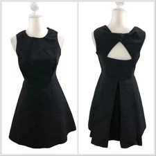 Coast Couture Open Back Bustle Fit and Flare LBD Black Dress Size 10