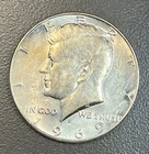 1969 D Kennedy Half Dollar / 40% Silver US Coin / 50 Cent Piece