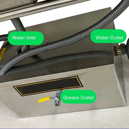 3 Stage Filtration Grease Trap Grease Interceptor For Kitchen 50x25cm Holes - Picture 10 of 24