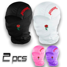 2PCS Stylish Backwoods Rose Balaclava Face Mask   Breathable Cycling Ski Hood
