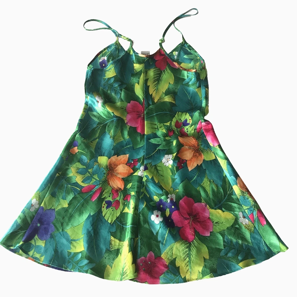 VTG Y2K Babydoll Mini Chemise Lingerie Nightie P Petites Slip Satin Fairy Resort - Image 2 of 4