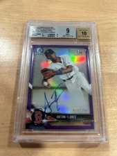 Antoni Flores 2018 1st Bowman Chrome Purple /250 MINT BGS 9 AUTO 10 Red Sox