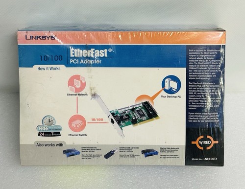 Linksys 10/100 PCI Ethernet Card LNE100TX Windows 98/ME/2K/XP Support - Picture 3 of 3