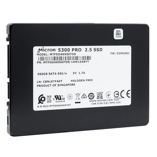 NEW Micron 5300 PRO 960GB 2.5" SATA SSD MTFDDAK960TDS Solid State Drive SSD - Picture 1 of 1