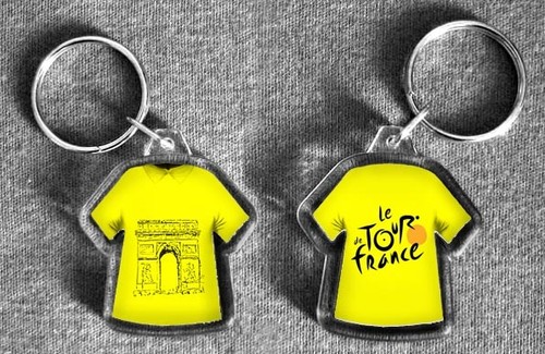 Tour de France t-shirt/jersey keyring Yellow, Polka Dot, Green, White - Picture 5 of 25