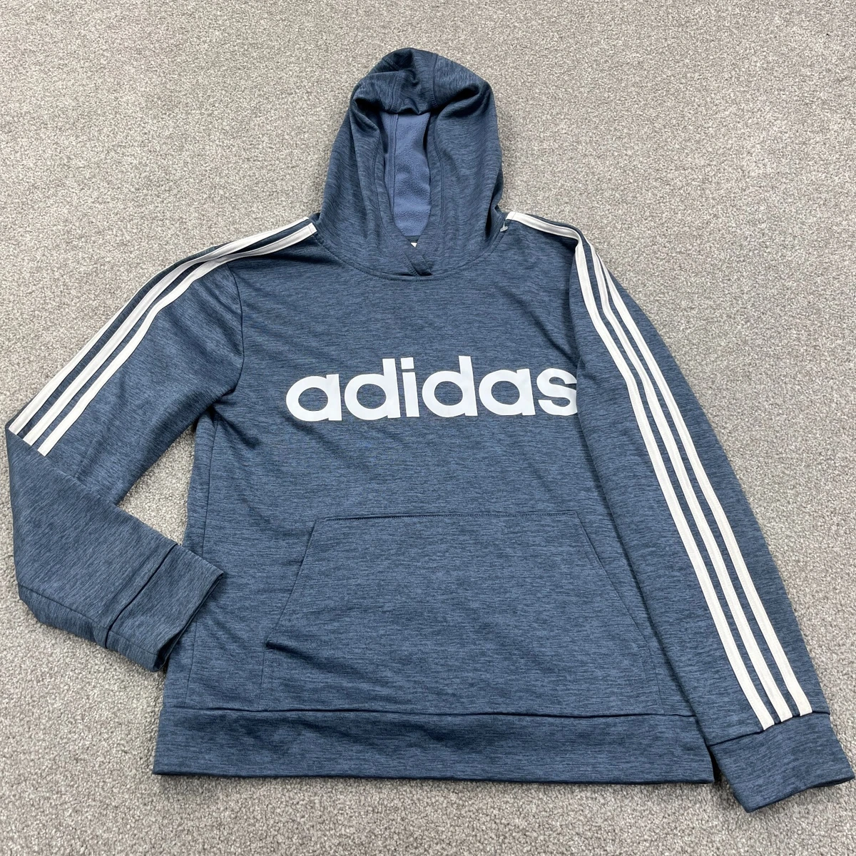 Boys white adidas sweatshirt hotsell