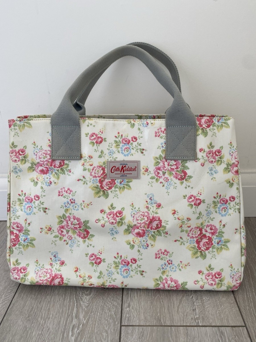 Cath Kidston Large Shopping/Tote Bag Cream,Green Floral Print