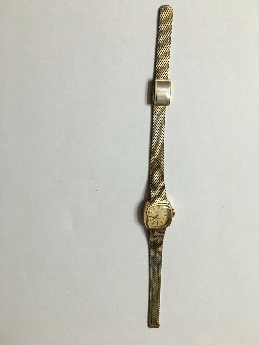 Helbros Quartz Gold Stretch Band Ladies Watch s-l400.jpg main image 3