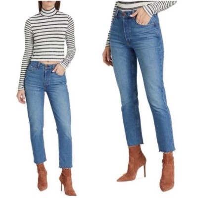 rag & bone Nina High Waist Ankle Cigarette Jeans in Monty at Nordstrom, Size 26