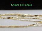 Solid 14k gold Chain Necklace Box chain Rope chain Curb chain 14kt gold ...