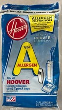 Genuine Hoover - Type A Vacuum Bags  - 3 Bags - Pkg. 4010100A - Brand New