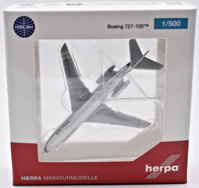 Avion Miniature HERPA Boeing 727-100 Braniff International - Échelle 1/500 - Neuf - Collection