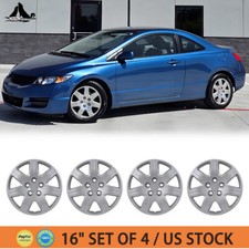 16 Set Of 4 Sliver Hub Caps Full Rim Wheel Covers For 2006-2011 Honda Civic 16 Set Of 4 Sliver Hub Caps Full Rim Wheel Covers For 2006-2011 Honda Civic