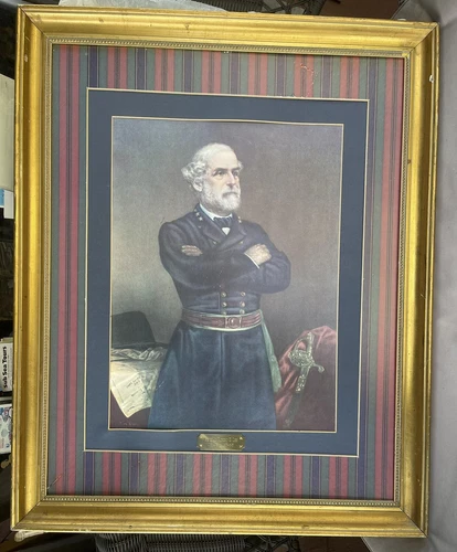 LARGE Framed Print of General Robert E. Lee By John A. Elder. Condition Issues