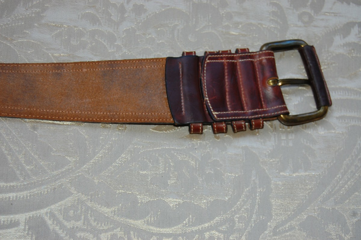 VTG Joan and David Brown Leather Belt Brass Buckle Size Small 32” Joan & David Leather Belts for Women | Mercari main image 4