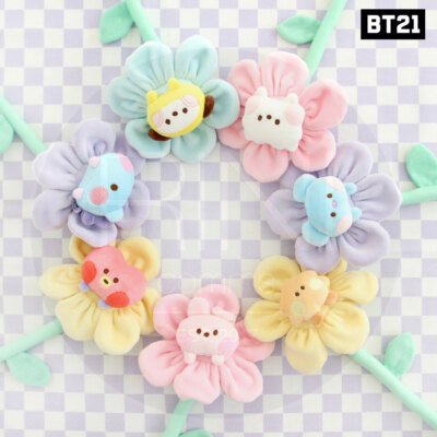 BTS BT21 Official Authentic Goods minini Flower Deco Holder + Tracking Number