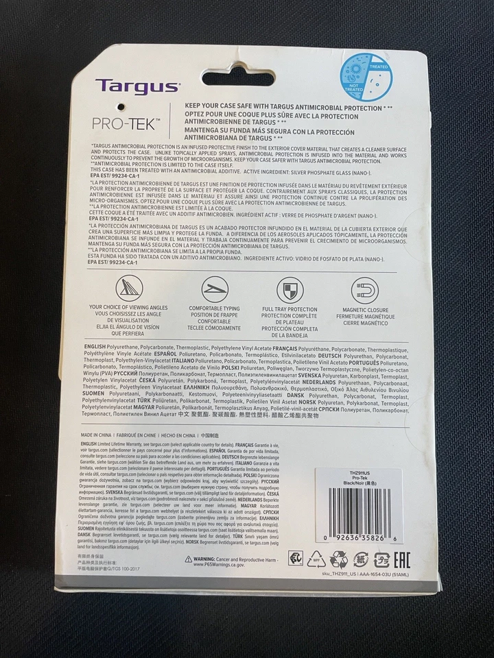 Targus Pro-Tek Carrying Case Flip for 8.3" iPad Mini 6th Gen Black New Open Box - Image 2 of 2